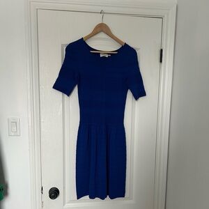 Eliza J Cobalt Blue Knit Midi Dress